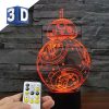 3D LED magična noćna lampa oblik BB8 ratovi zvezda