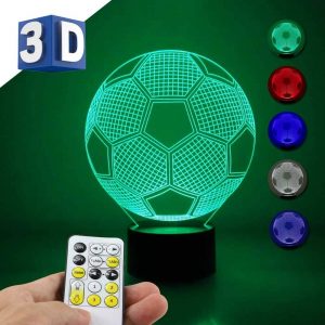 3D LED noćna dečija lampa Fudbalska lopta